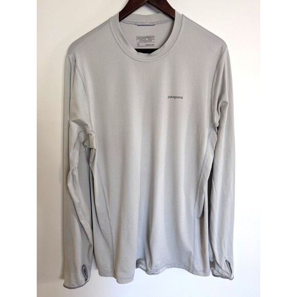 Patagonia Cream Long Sleeve Active Baselayer Long Sleeve Shirt Mens Medium M - Picture 1 of 11